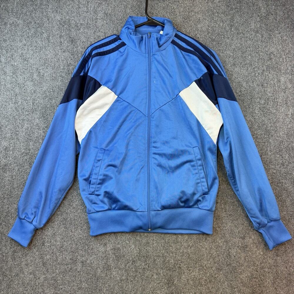 Vintage Main Event Activewear Track Jacket Blue Size S Made Singapore Zip Issue